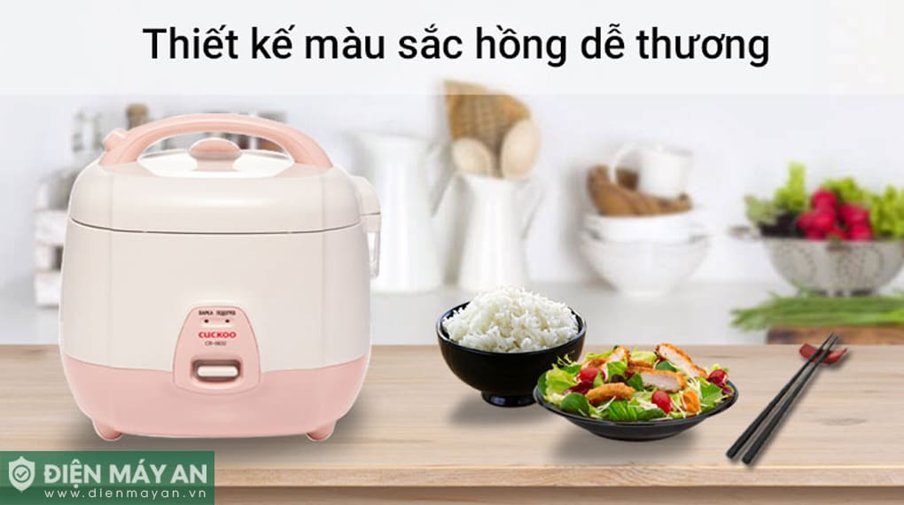 Nồi cơm điện 1.0L Cuckoo CR-0632 - Hồng